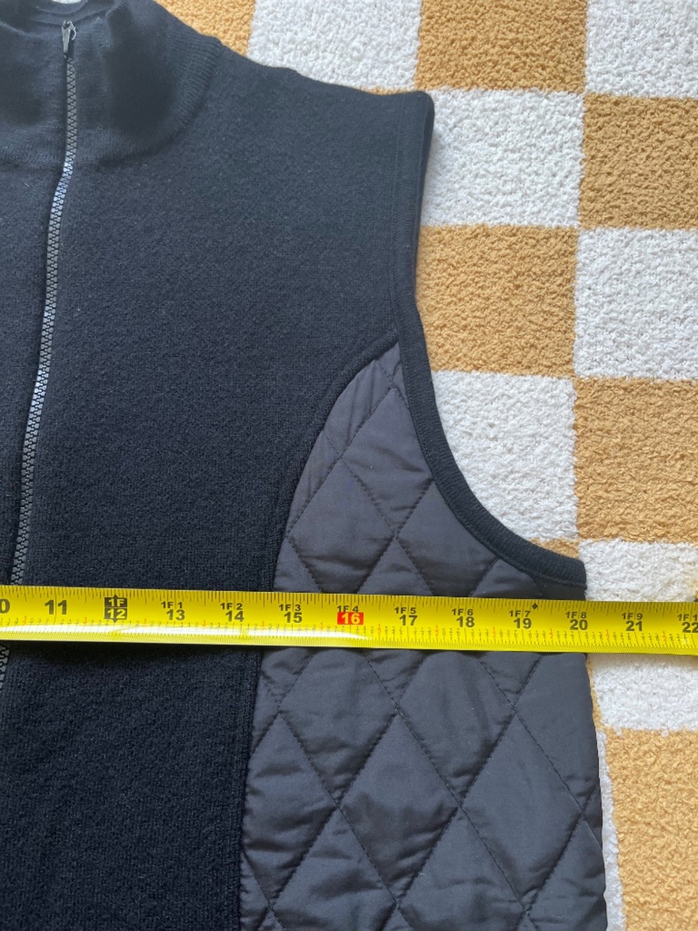 Murano Black Merino Wool Full Zip Vest Women's Sz L - Picture 4 of 11